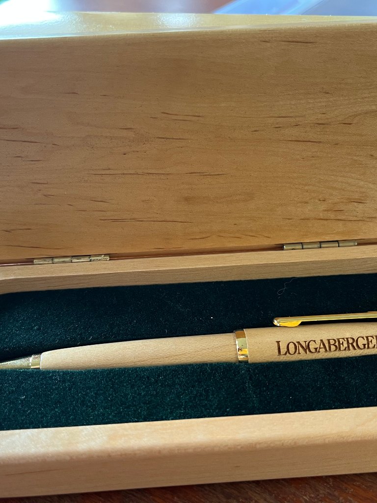 Vintage Longaberger Award Ballpoint Pen In Presentation Box